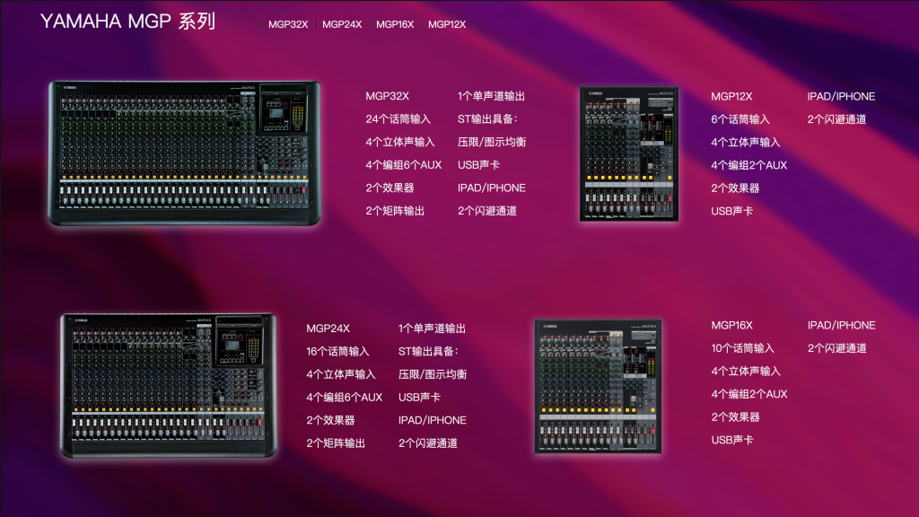 MGP 系列數(shù)模結(jié)合調(diào)音臺插圖 MGP 系列數(shù)模結(jié)合調(diào)音臺插圖